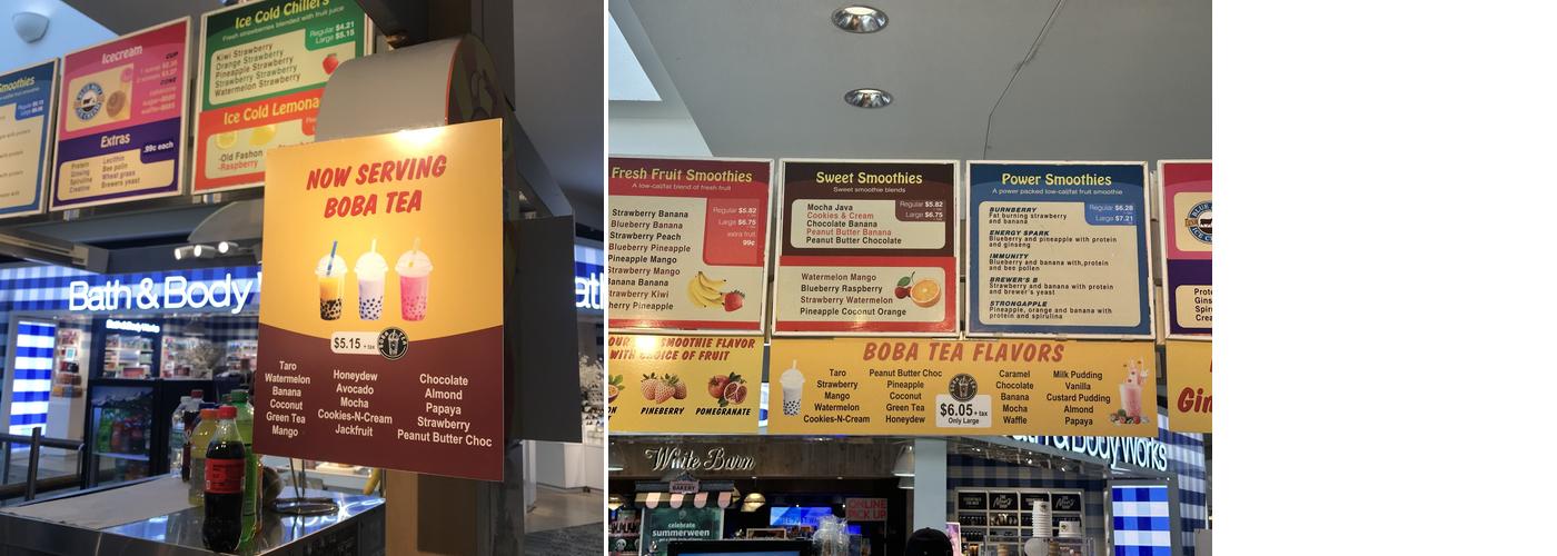 Smoothie Shack #2 Menu