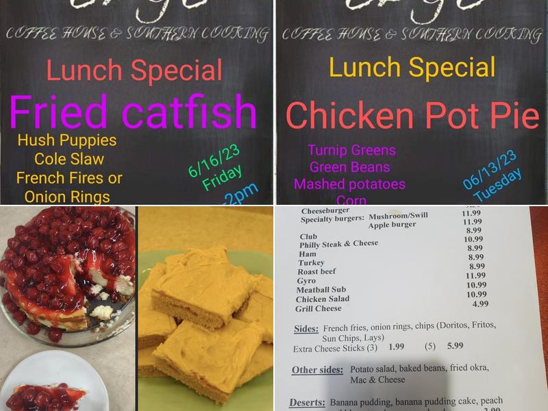 The Edge Southern Cafe Menu