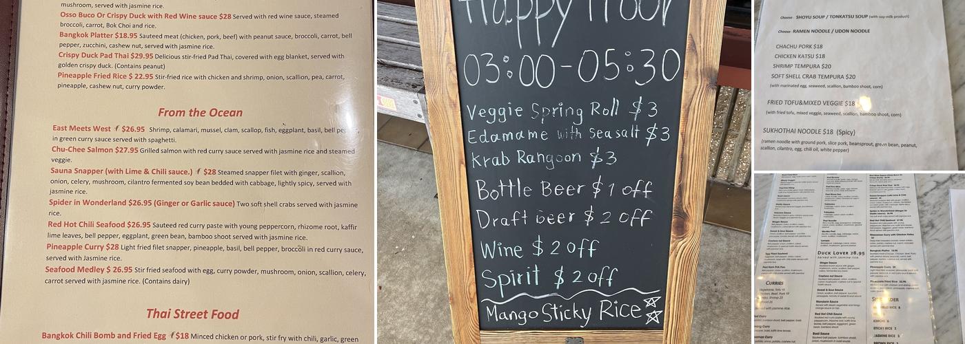 Sea Racha Asian Cuisine and Bar Menu