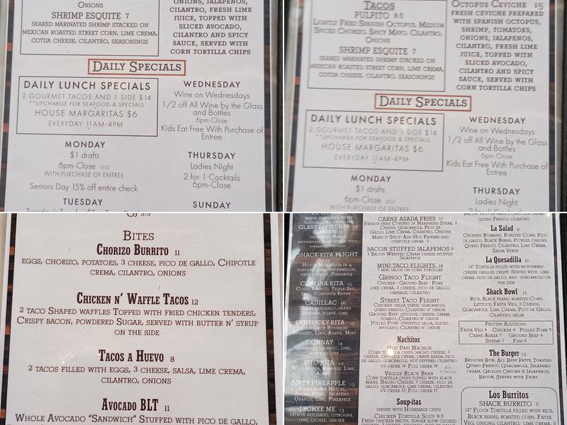 Taco Shack Jupiter Menu