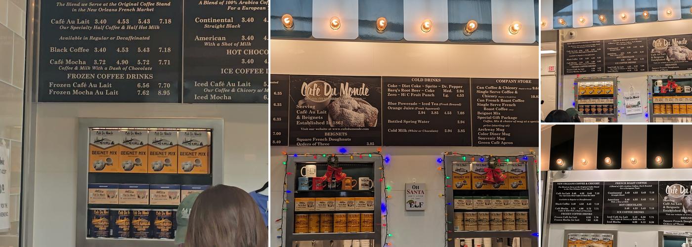 Cafe Du Monde Menu