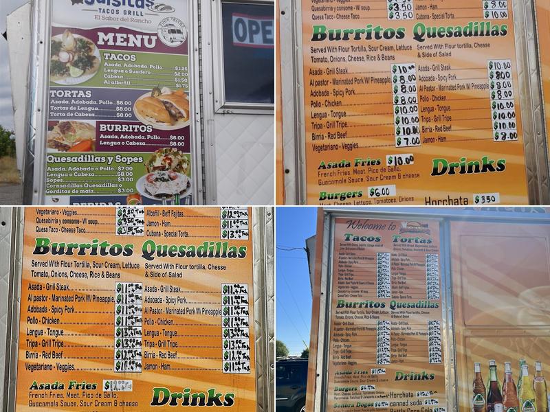 Salsitas Tacos Grill Menu