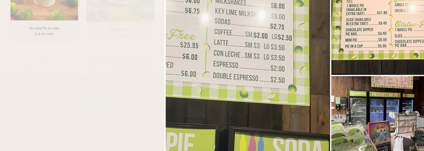 Key West Key Lime Pie Co. Menu