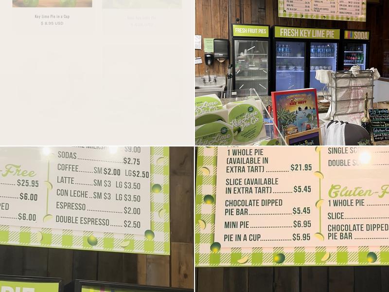 Key West Key Lime Pie Co. Menu