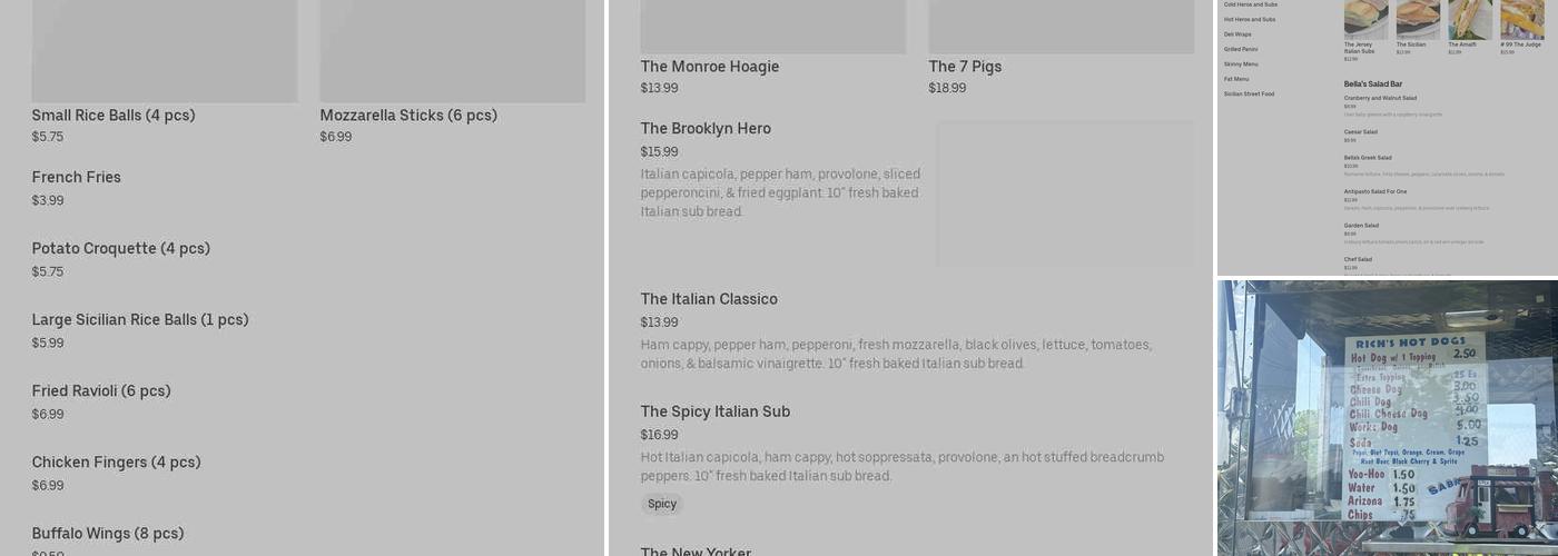 Rich's Hot Dogs Menu