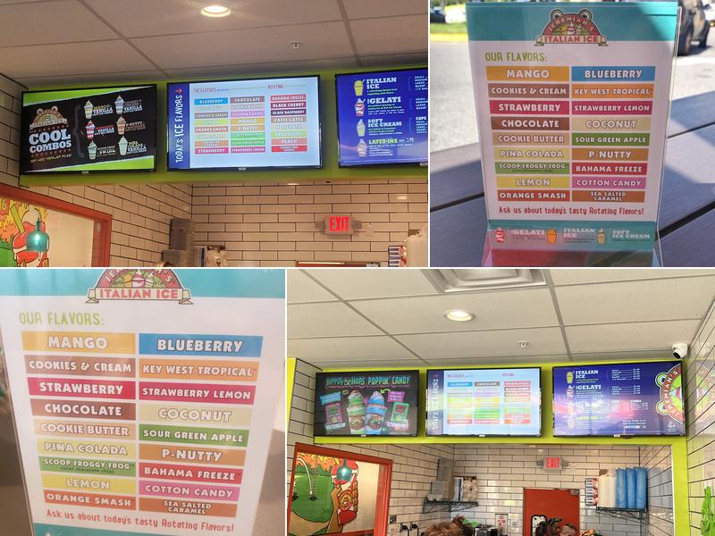 Jeremiah's Italian Ice Menu