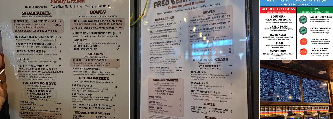 Knox Brew Hub Menu