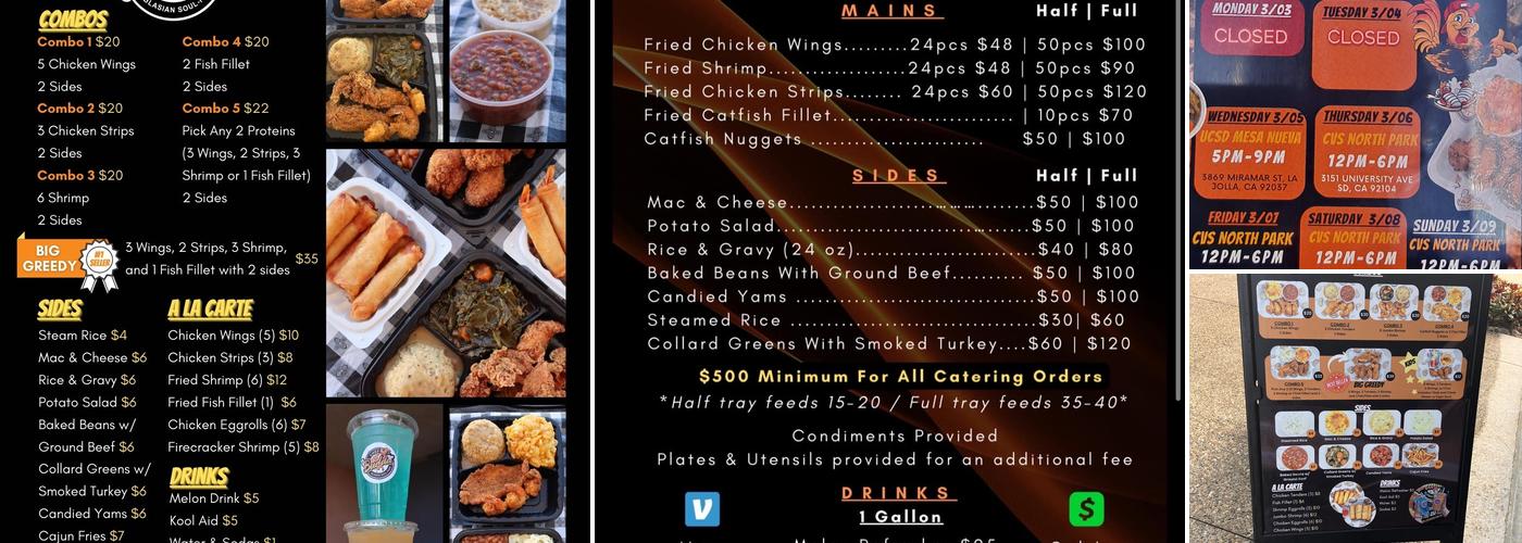 Chef Budda Blasian Soul Food Menu