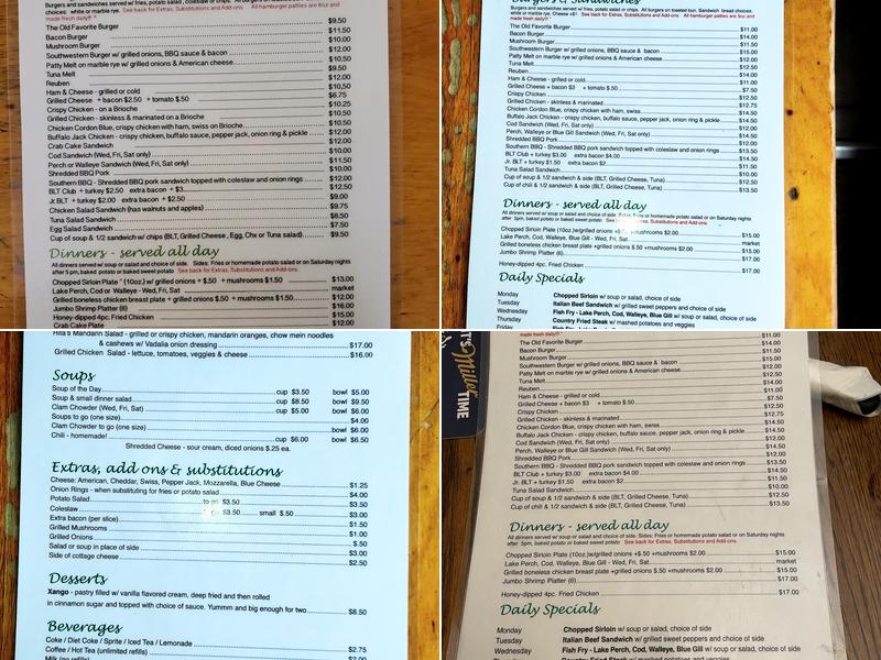 Rita's Bar & Grill Menu