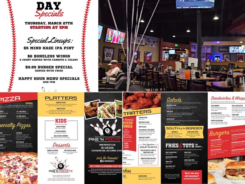 Pins N Pockets Menu