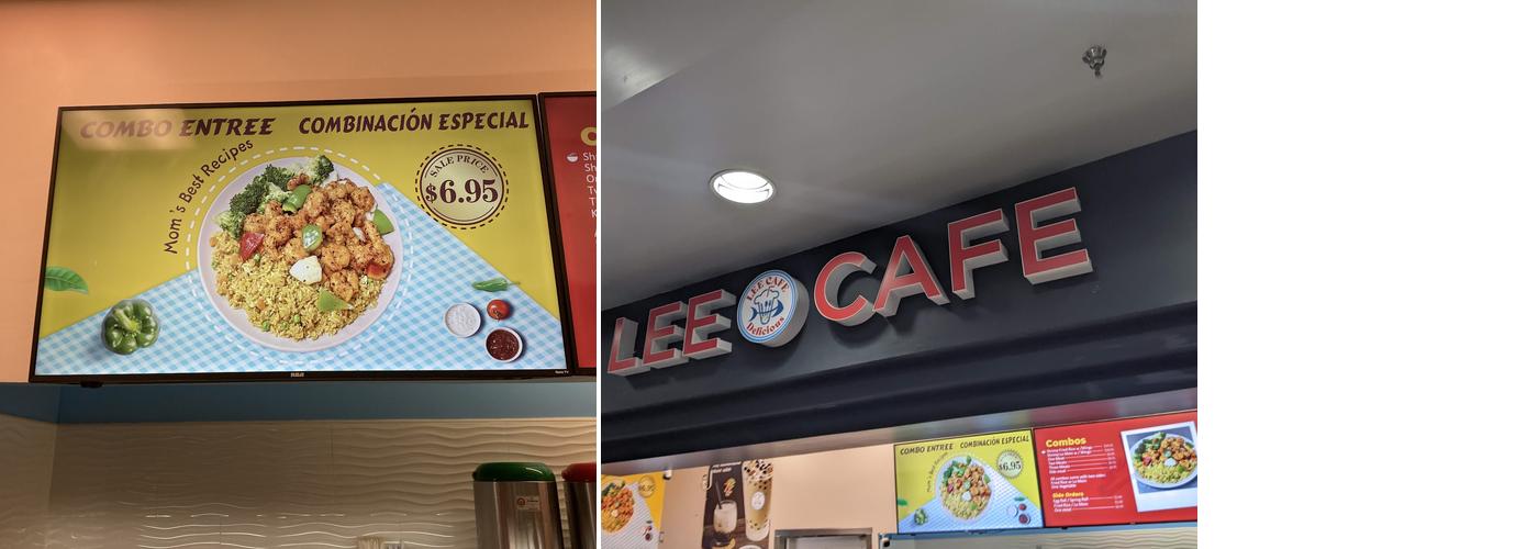 Lee Cafe Menu