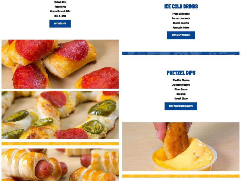 Wetzel's Pretzels Menu