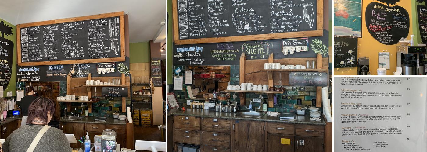 the root cafe Menu