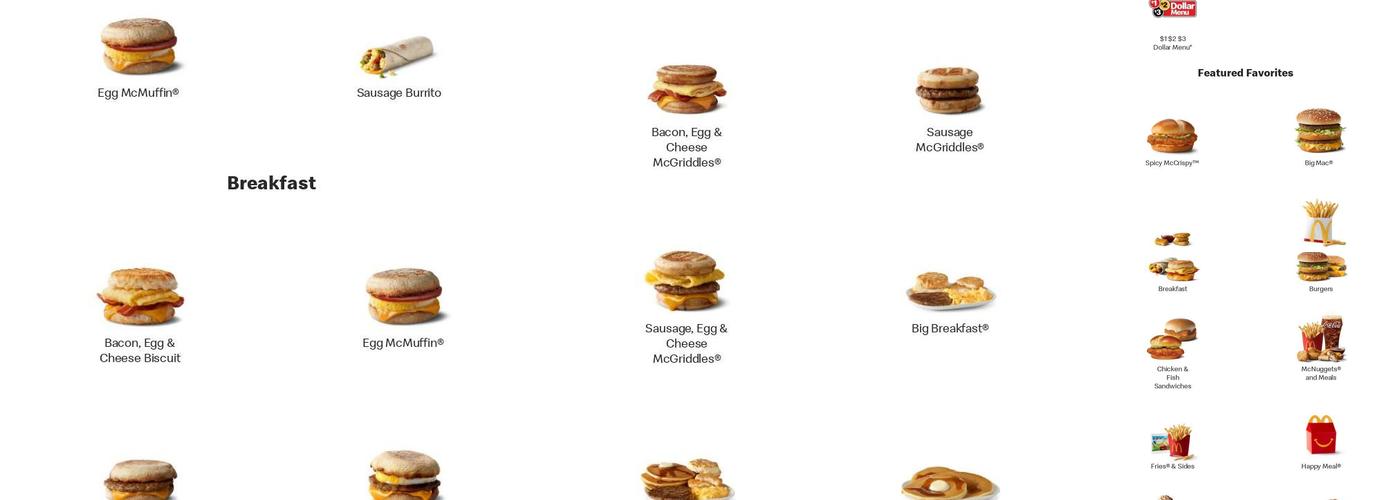 McDonald's Menu