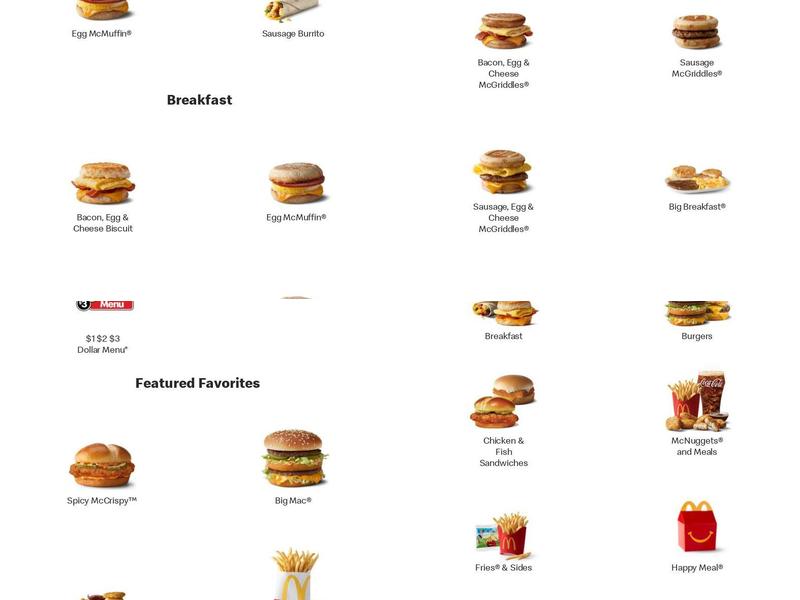 McDonald's Menu
