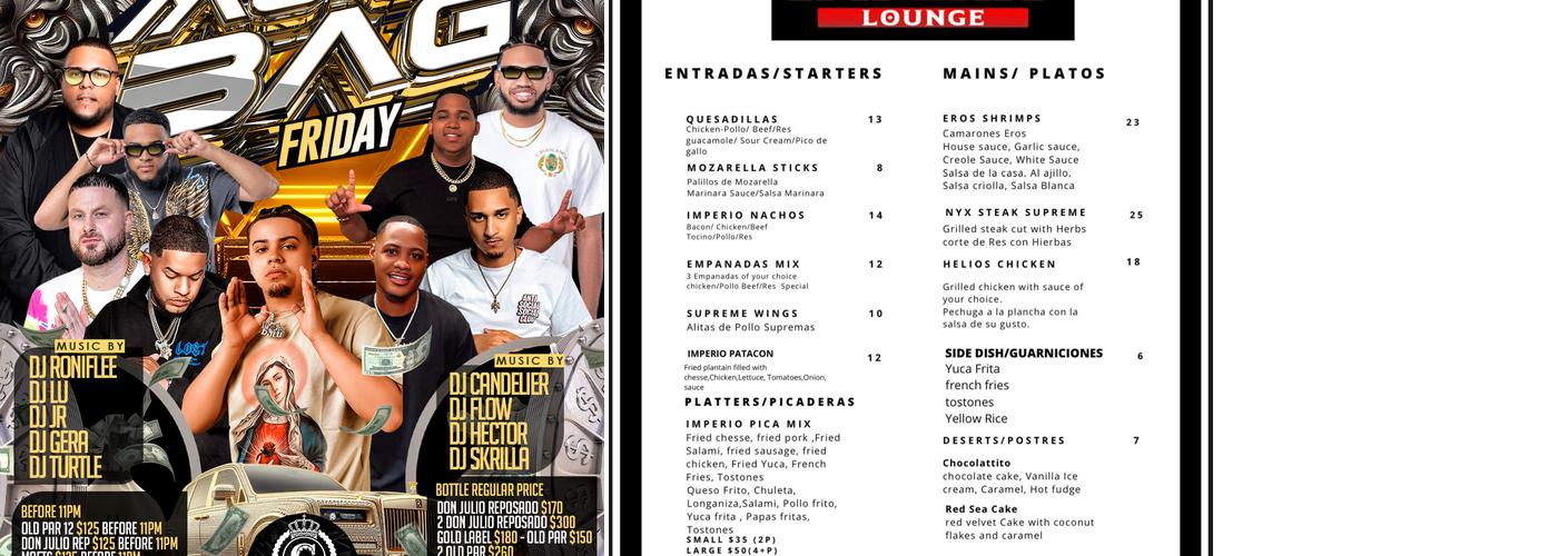 Imperio Lounge Menu