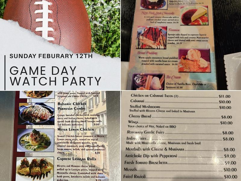 Strings bar & grill Menu