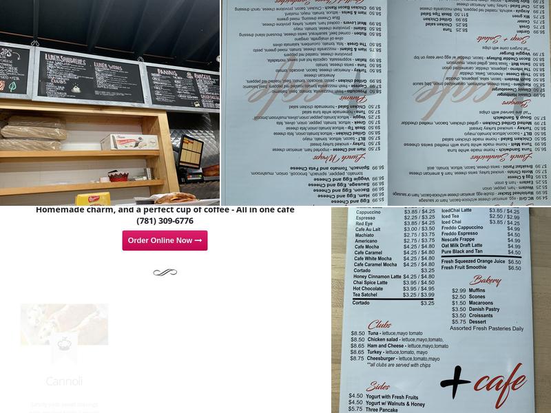 Plus Cafe Menu