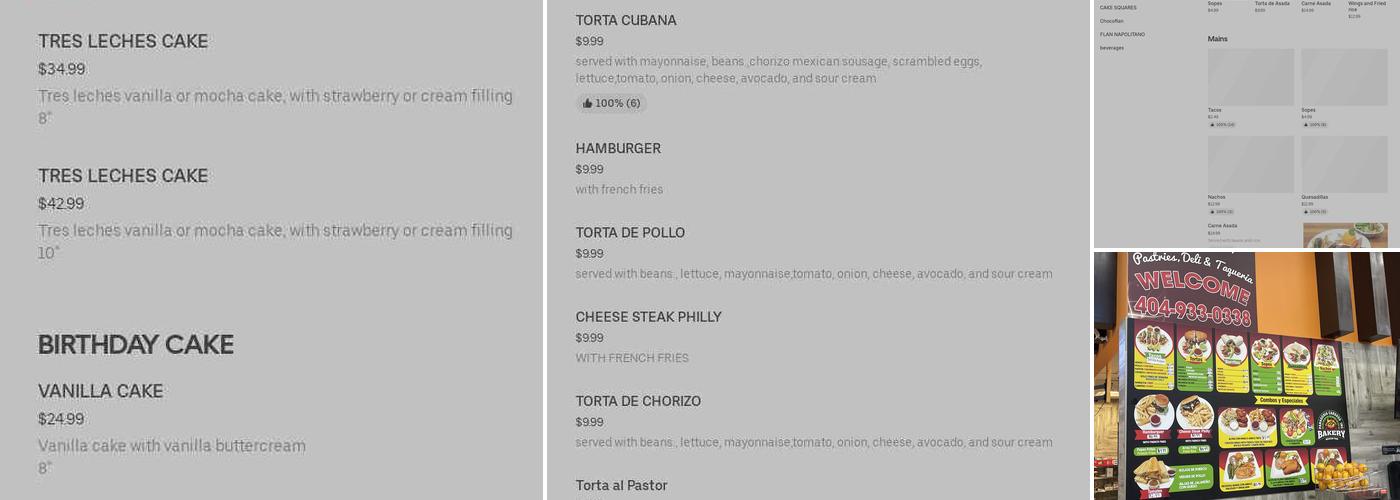 Cardozo Bakery Mexican Food. Cardozo Bakery Menu