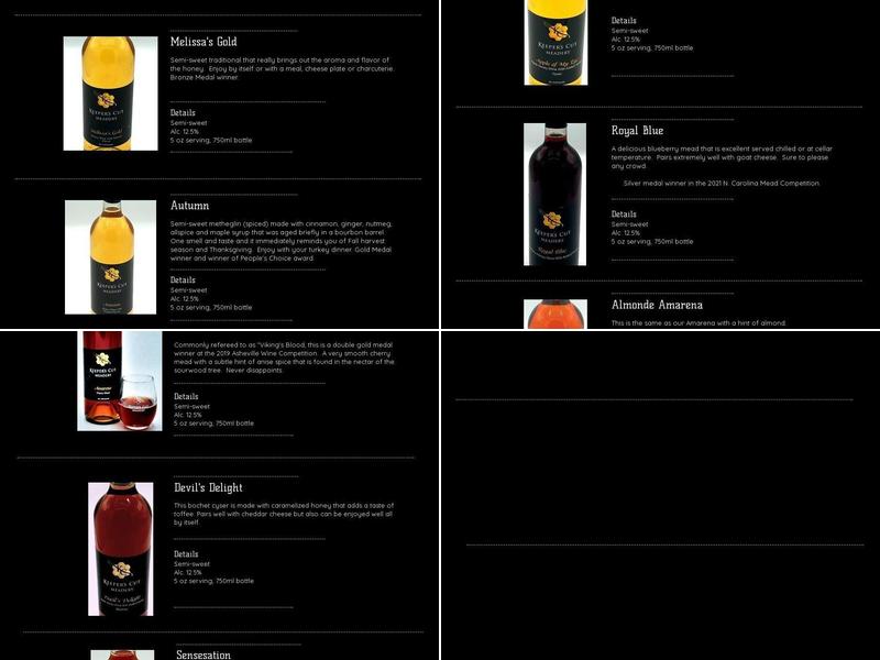 Keeper's Cut Meadery Menu