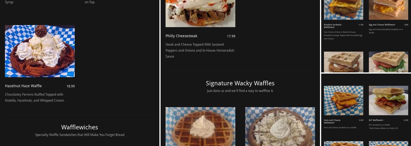 Temptation Kitchen Menu