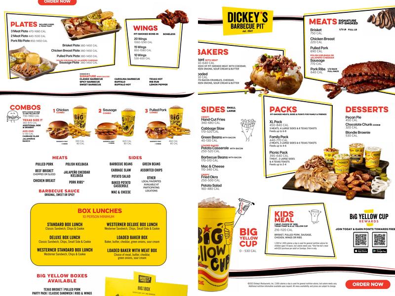 Dickey's Barbecue Pit Menu