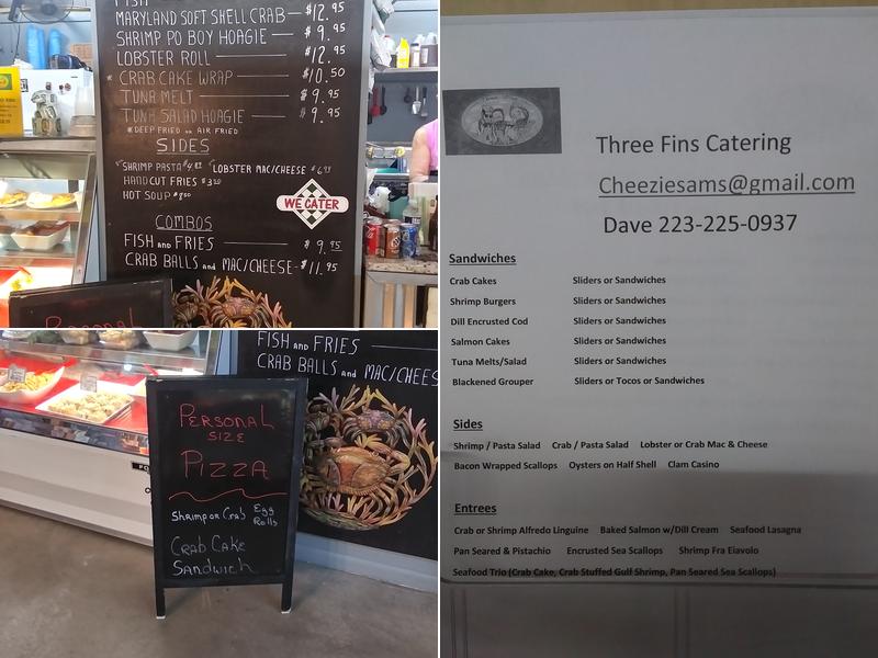 Three Fins Seafood & More Menu