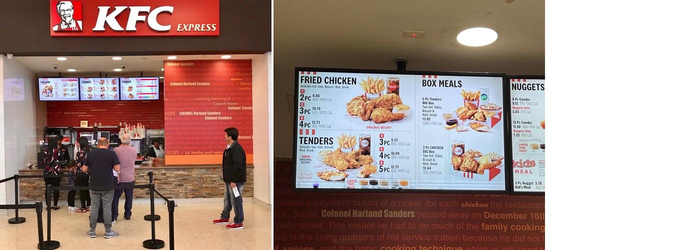 KFC Menu