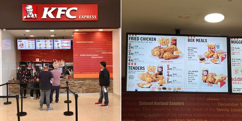 KFC Menu