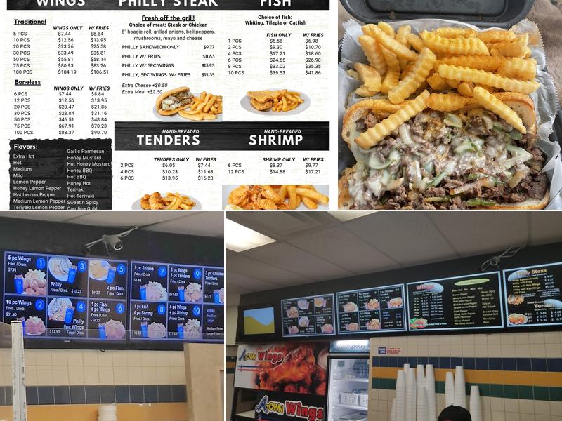 A Town Wings Menu