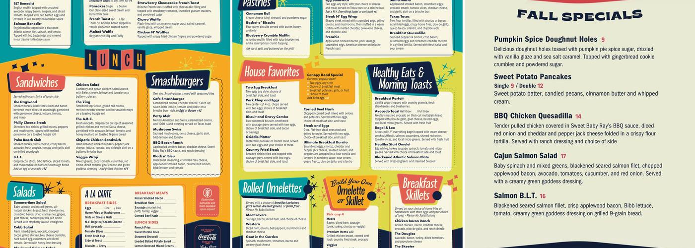 Canopy Road Cafe - Ghost Kitchen Menu