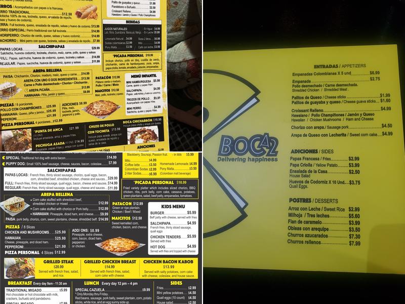 Boca2 Doraville Menu