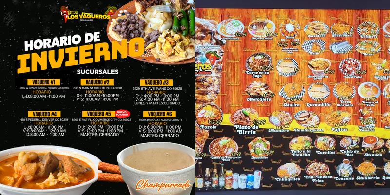 Tacos Los Vaqueros Menu