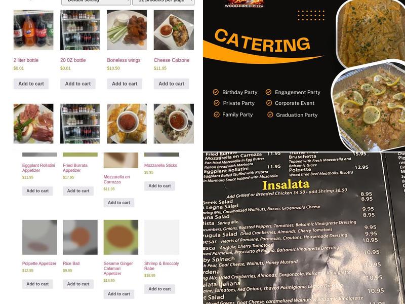 A Legna Wood Fired Pizza Menu