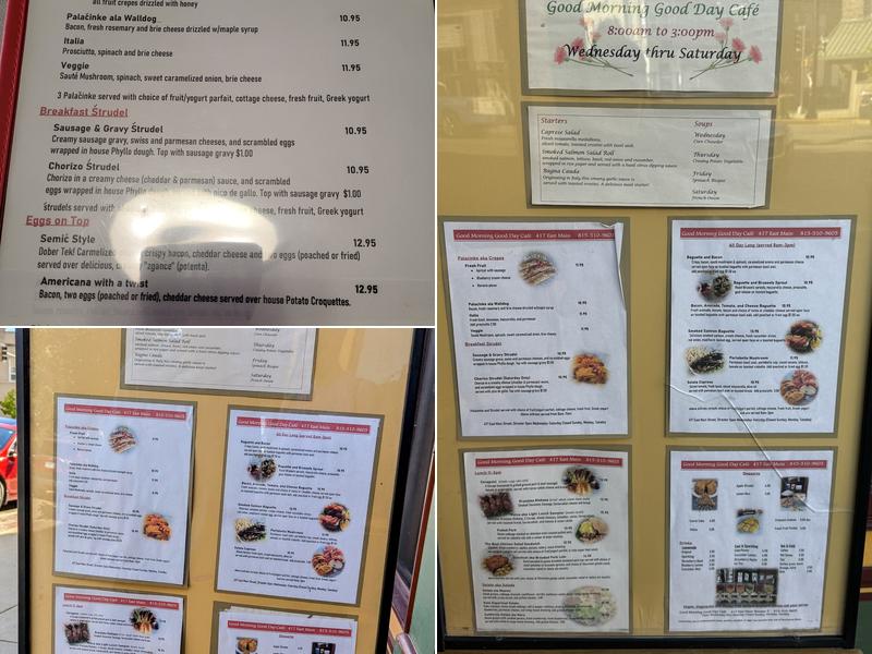 Good Morning Good Day Cafe Menu