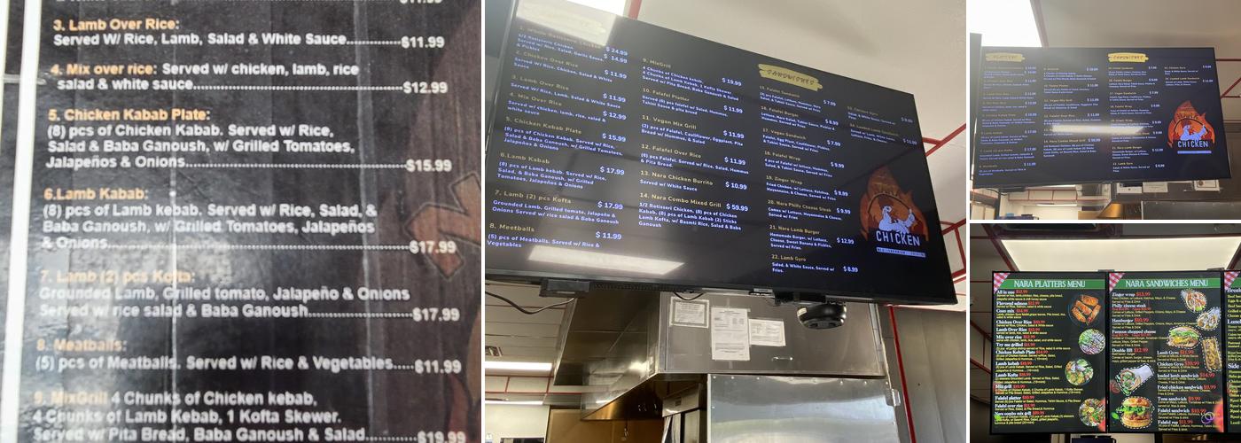 Nara chicken Menu