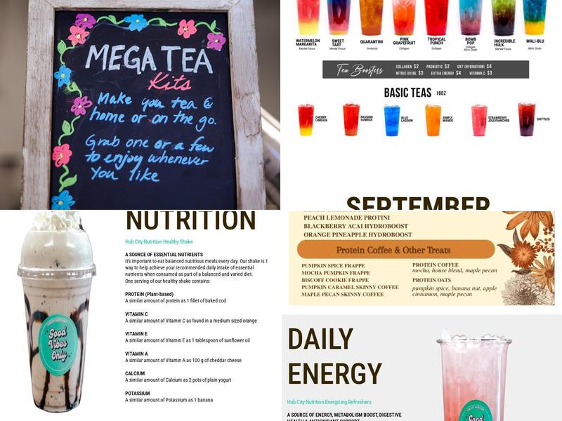 Hub City Nutrition - Hagerstown, MD Menu