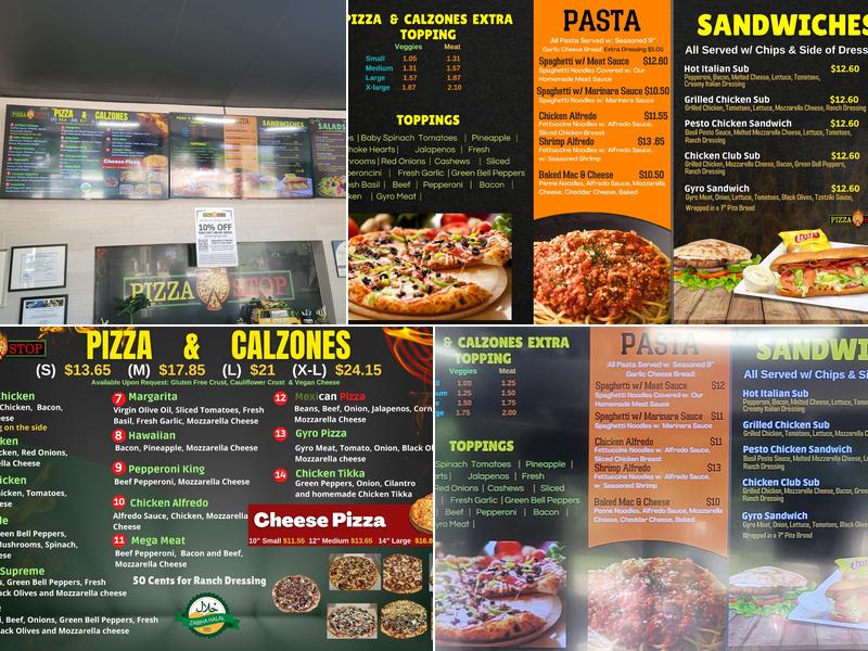 Pizza Stop Menu