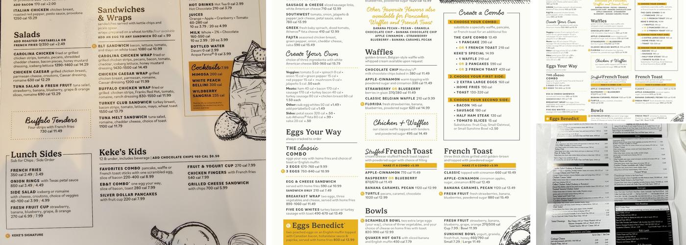 Keke's Breakfast Cafe Menu