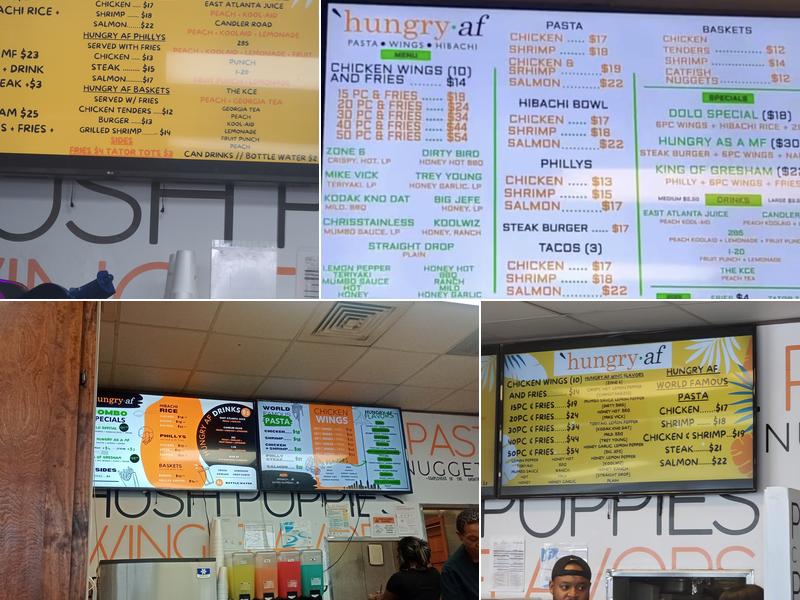 Hungry AF Menu