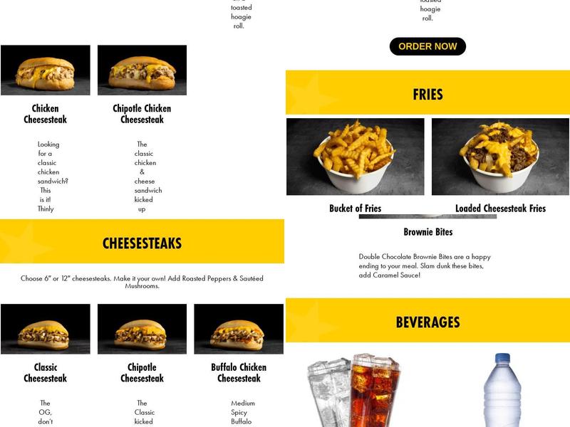 Pardon My Cheesesteak Menu