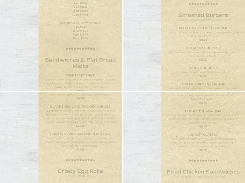 Austin Kitchen Menu