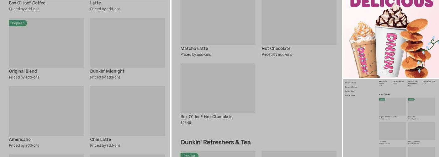 Dunkin' Menu