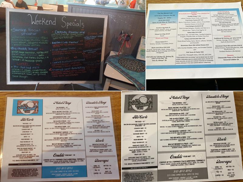 The Sea Biscuit Cafe Menu