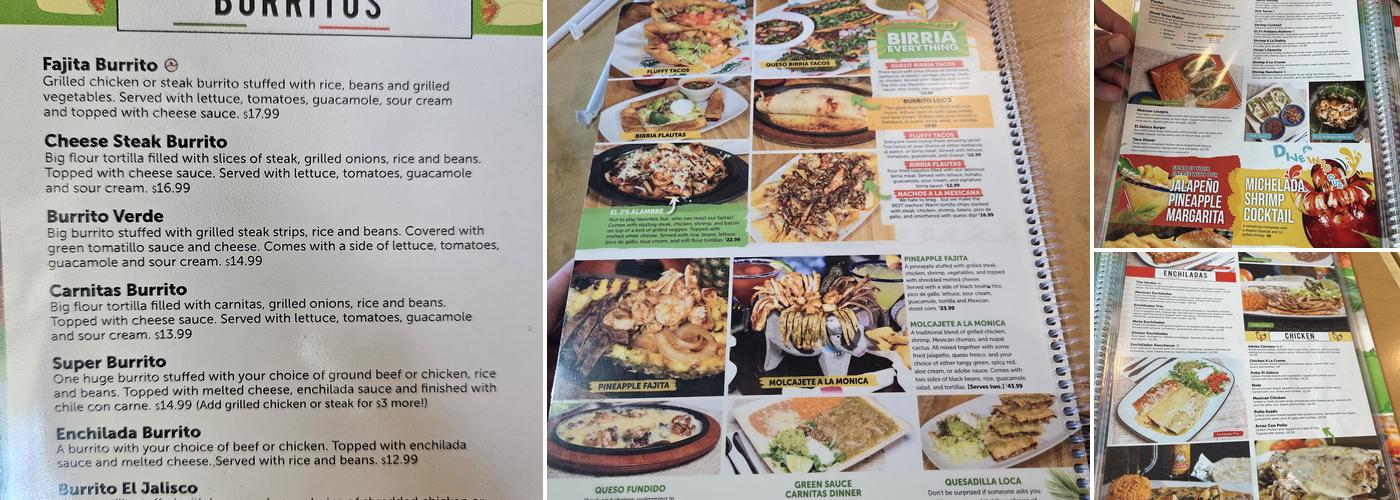 El Jalisco Seminole Menu