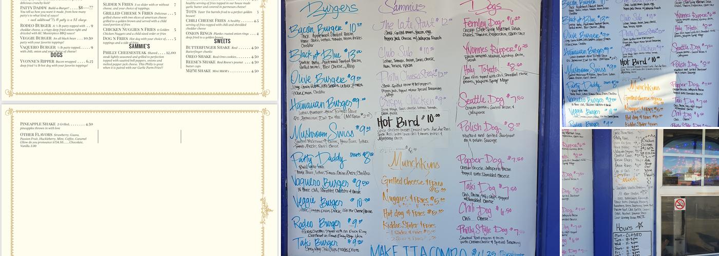 All Points Grill Menu