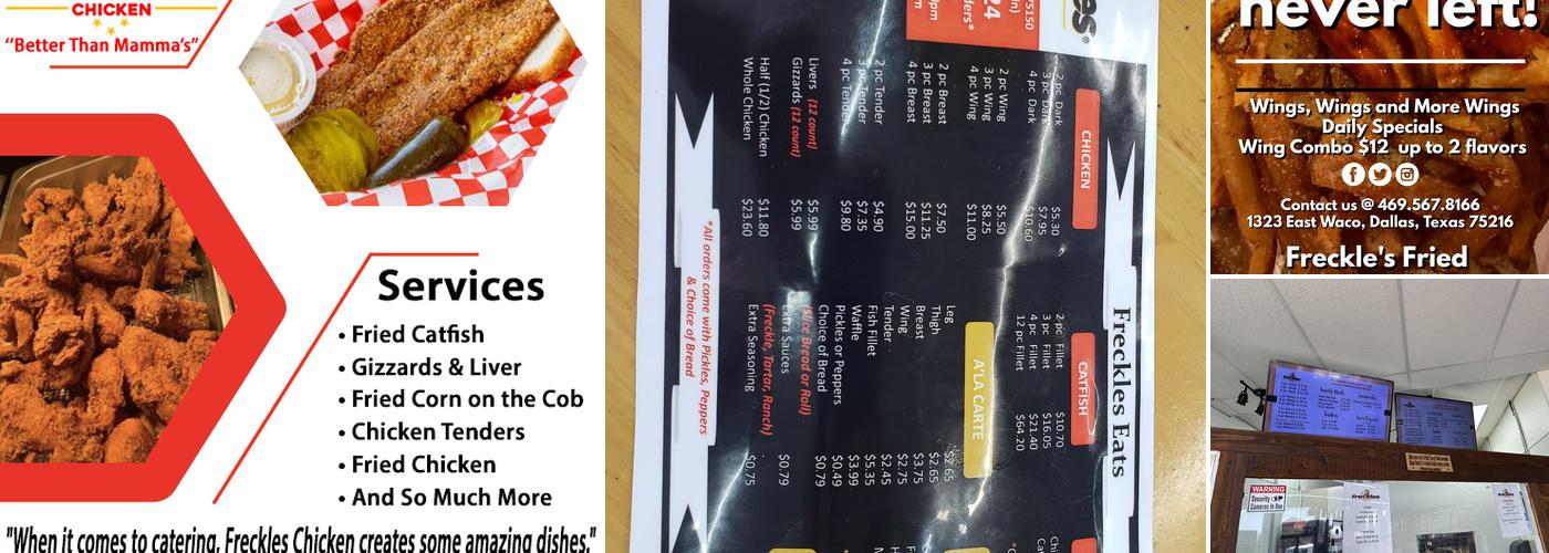 Freckle’s Chicken Menu
