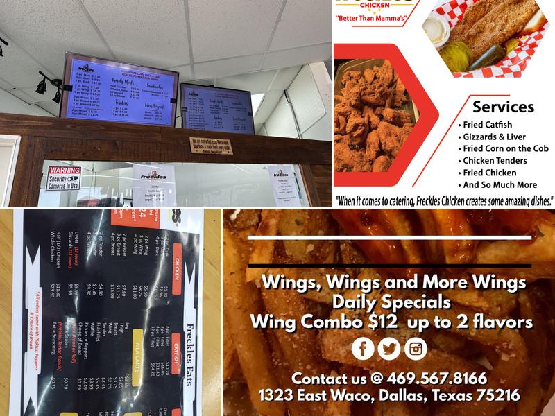 Freckle’s Chicken Menu