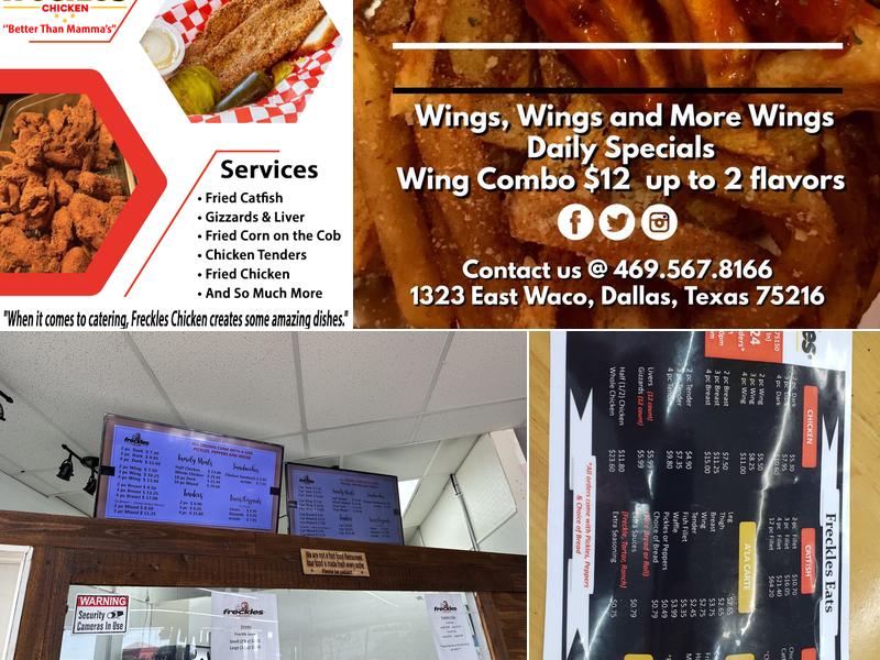 Freckle’s Chicken Menu