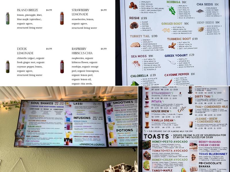 InnerCHI Lounge Menu